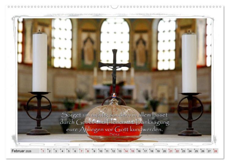 Produktbild: Biblische Spr&uuml;che und Verse (hochwertiger Premium Wandkalender 2026 DIN A2 quer), Kunstdruck in Hochglanz