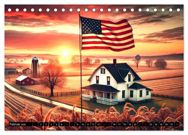 Produktbild: USA - Der amerikanische Geist (Tischkalender 2026 DIN A5 quer), CALVENDO Monatskalender