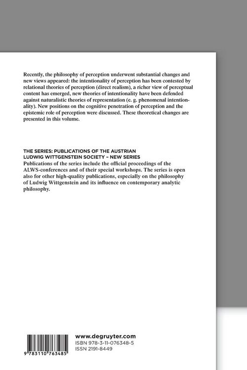 Produktbild: The Philosophy of Perception