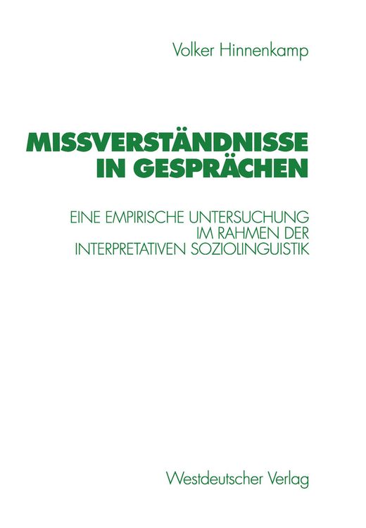 Produktbild: Mi&szlig;verst&auml;ndnisse in Gespr&auml;chen