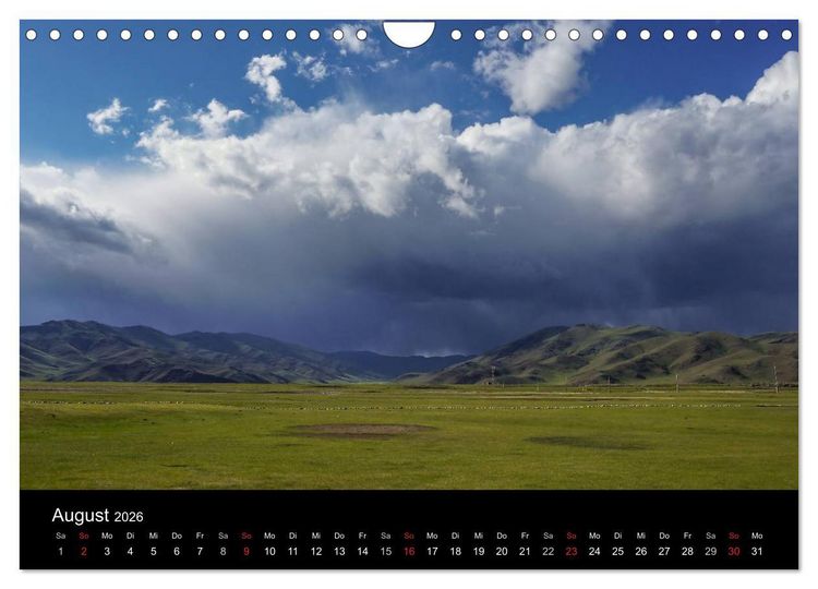 Produktbild: Mongolei - Zwischen Mittelalter und Moderne (Wandkalender 2026 DIN A4 quer), CALVENDO Monatskalender