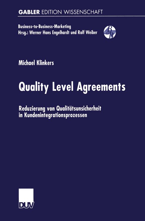Produktbild: Quality Level Agreements