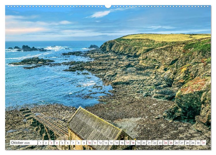 Produktbild: Cornwall - Malerische Landschaften mit grandiosen K&uuml;sten (Wandkalender 2026 DIN A2 quer), CALVENDO Monatskalender