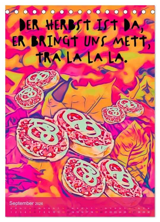 Produktbild: Mettbr&ouml;tchen Tr&auml;ume - Mettkalender (Tischkalender 2026 DIN A5 hoch), CALVENDO Monatskalender