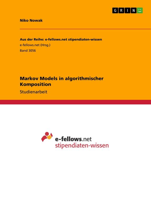 Produktbild: Markov Models in algorithmischer Komposition