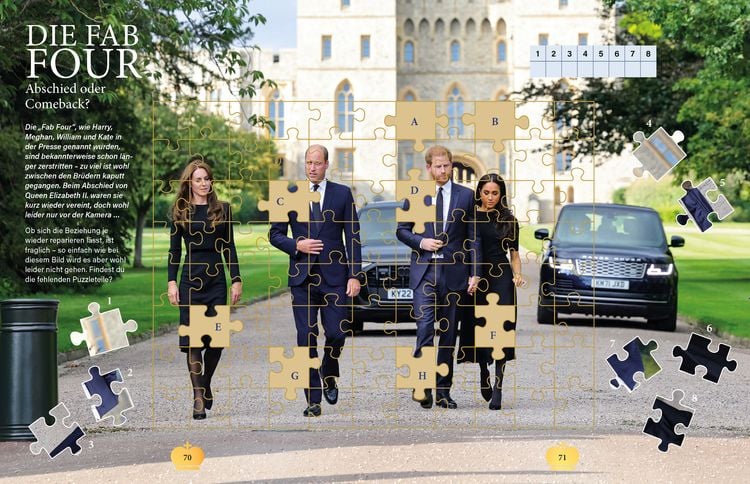 Produktbild: Die Royals R&auml;tselbuch. R&auml;tsel-Reise ins britische K&ouml;nigshaus