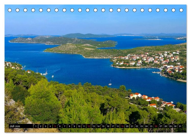 Produktbild: Kroatien - Traumhafte Landschaften und faszinierende St&auml;dte (Tischkalender 2026 DIN A5 quer), CALVENDO Monatskalender