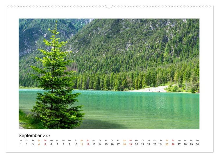 Produktbild: S&uuml;dtirol - Traumhafte Berge und Seen im Norden Italiens (Wandkalender 2027 DIN A2 quer), CALVENDO Monatskalender