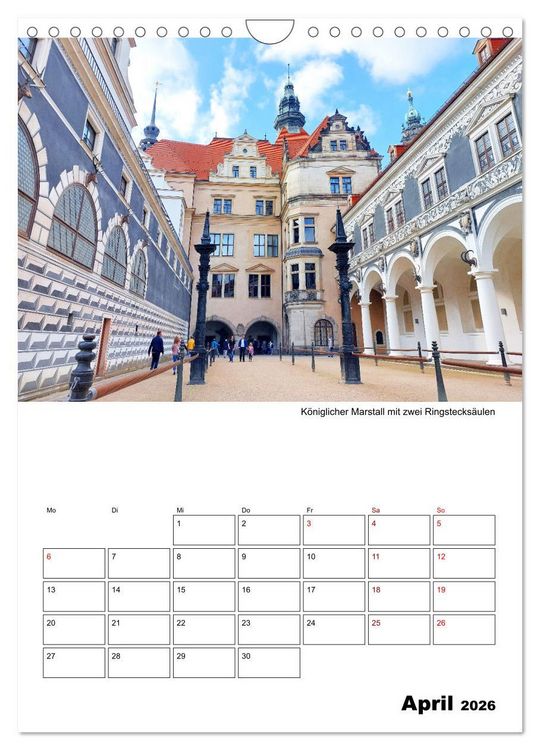 Produktbild: Prachtvolles Dresden (Wandkalender 2026 DIN A4 hoch), CALVENDO Monatskalender