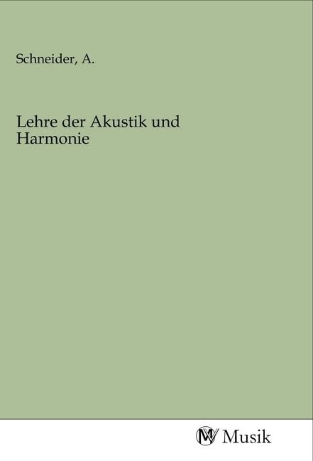 Produktbild: Lehre der Akustik und Harmonie