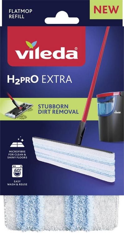 Produktbild: Vileda 175787 H2PRO EXTRA Flat Mop Ersatzbezug Wischbezug 1St.