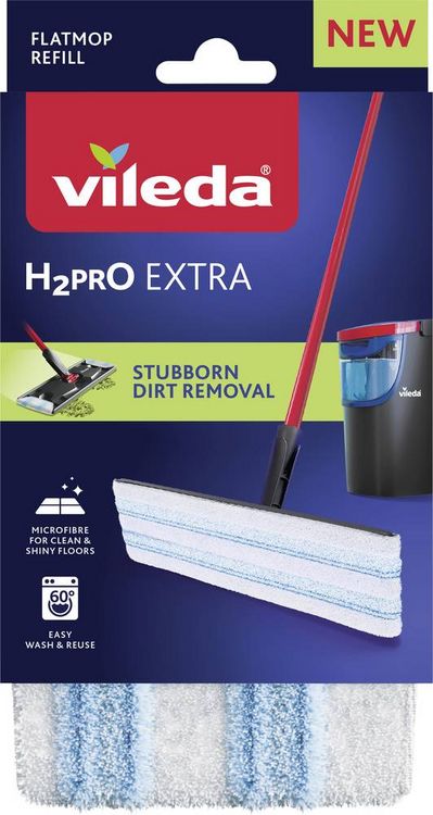 Produktbild: Vileda 175787 Vileda H2PRO EXTRA Flat Mop Ersatzbezug Wischbezug 1 St.