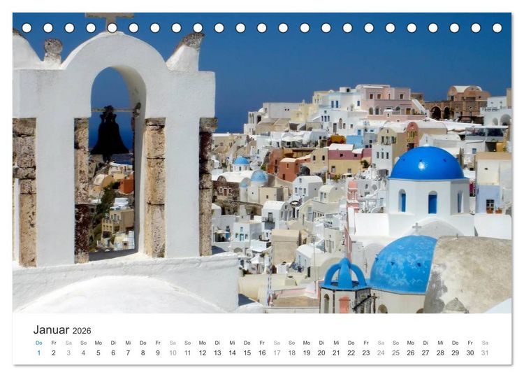 Produktbild: Hellas - ein Meer der Farben (Tischkalender 2026 DIN A5 quer), CALVENDO Monatskalender