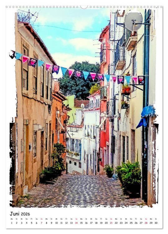 Produktbild: Lissabons Altstadt (hochwertiger Premium Wandkalender 2026 DIN A2 hoch), Kunstdruck in Hochglanz