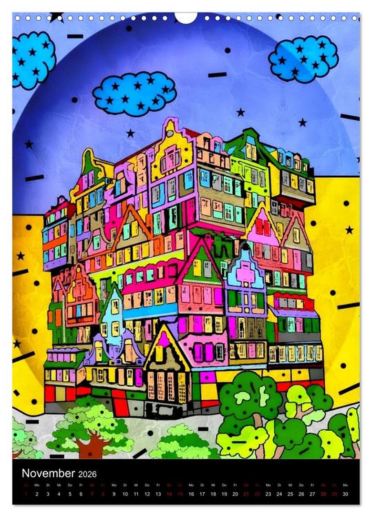 Produktbild: Die verr&uuml;ckte Welt der Popart von Nico Bielow (Wandkalender 2026 DIN A3 hoch), CALVENDO Monatskalender