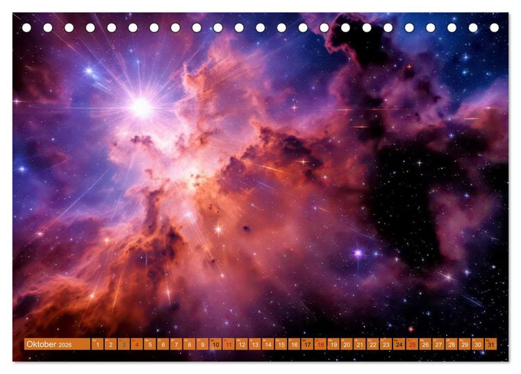 Produktbild: Gammablitze im Universum (Tischkalender 2026 DIN A5 quer), CALVENDO Monatskalender