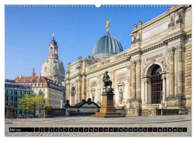 Produktbild: Dresden - Wundersch&ouml;nes Elbflorenz (hochwertiger Premium Wandkalender 2026 DIN A2 quer), Kunstdruck in Hochglanz