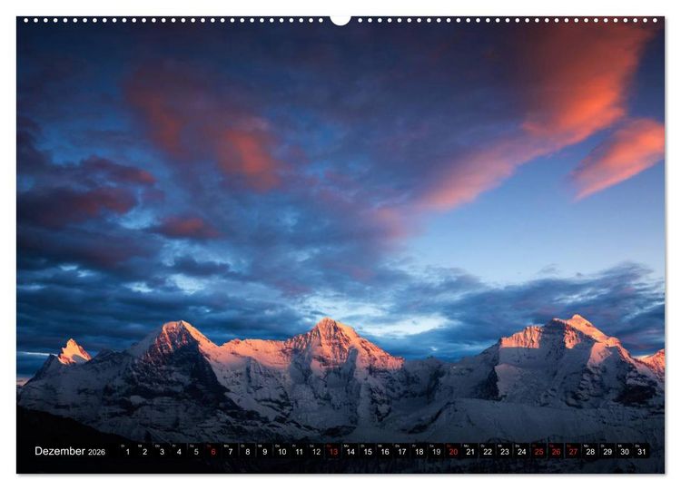 Produktbild: Schweizer Alpen. Natur und Landschaften (hochwertiger Premium Wandkalender 2026 DIN A2 quer), Kunstdruck in Hochglanz