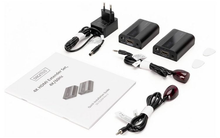 Produktbild: Digitus DS-55204 HDMI&reg;, Infrarot Extender (Verl&auml;ngerung) &uuml;ber Netzwerkkabel RJ45 60m