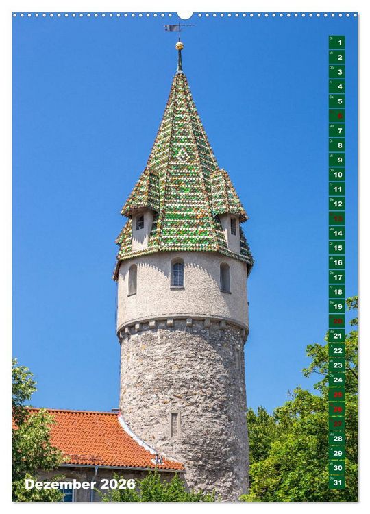 Produktbild: Ravensburg, Stadt der T&uuml;rme (Wandkalender 2026 DIN A2 hoch), CALVENDO Monatskalender