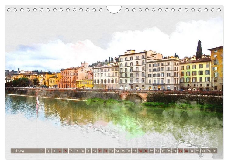 Produktbild: Florenz Hauptstadt der Toskana (Wandkalender 2026 DIN A4 quer), CALVENDO Monatskalender