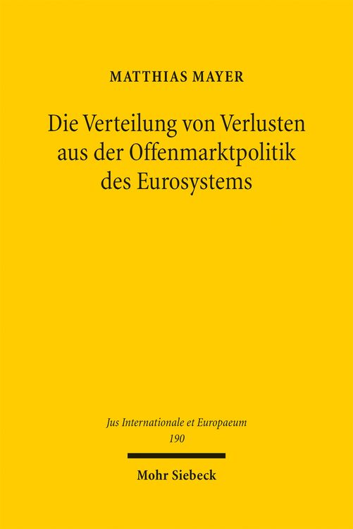 Produktbild: Die Verteilung von Verlusten aus der Offenmarktpolitik des Eurosystems