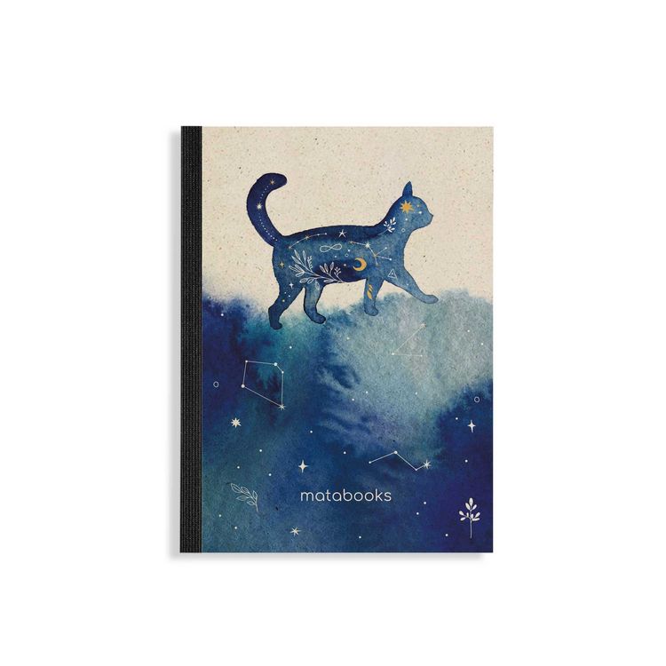 Produktbild: Matabooks &ndash; Nachhaltiges A6 Notizbuch/Skizzenbuch/Tagebuch/Bullet Journal/Schreibheft aus Graspapier &ndash; Steifbroschur Dahara Farbe: Stellar Mystic Blue