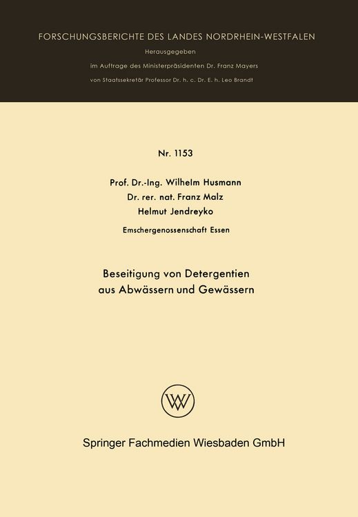 Produktbild: Beseitigung von Detergentien aus Abw&auml;ssern und Gew&auml;ssern