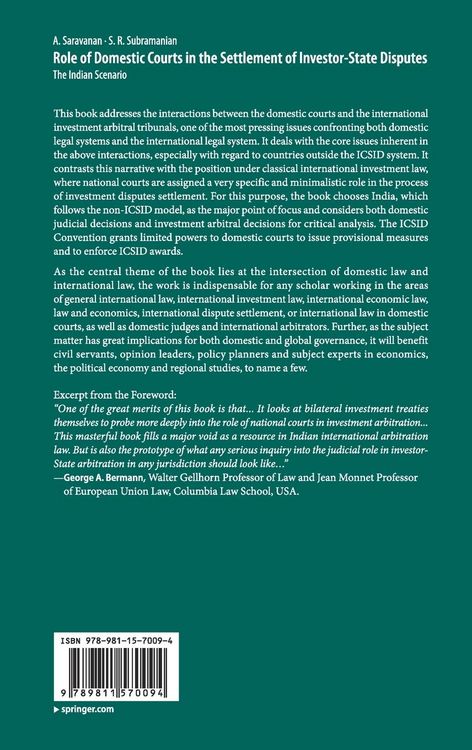Produktbild: Role of Domestic Courts in the Settlement of Investor-State Disputes