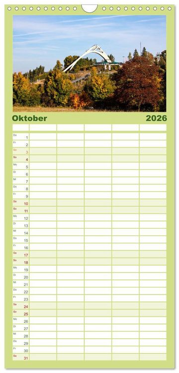 Produktbild: Familienplaner 2026 - Sauerland - hier muss man mal gewesen sein mit 5 Spalten (Wandkalender, 21 x 45 cm) CALVENDO