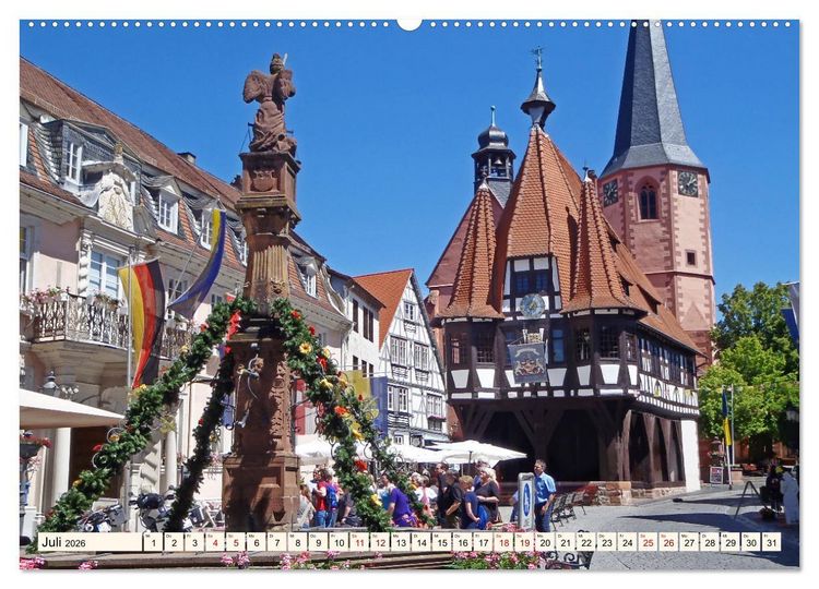 Produktbild: Vom Ried an die Bergstra&szlig;e, durch den Odenwald ins Neckartal (hochwertiger Premium Wandkalender 2026 DIN A2 quer), Kunstdruck in Hochglanz