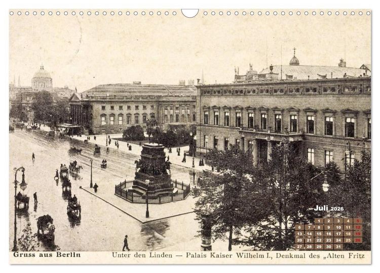 Produktbild: Gr&uuml;&szlig;e aus Berlin &ndash; Die Stadt in historischen Ansichten (Wandkalender 2026 DIN A3 quer), CALVENDO Monatskalender