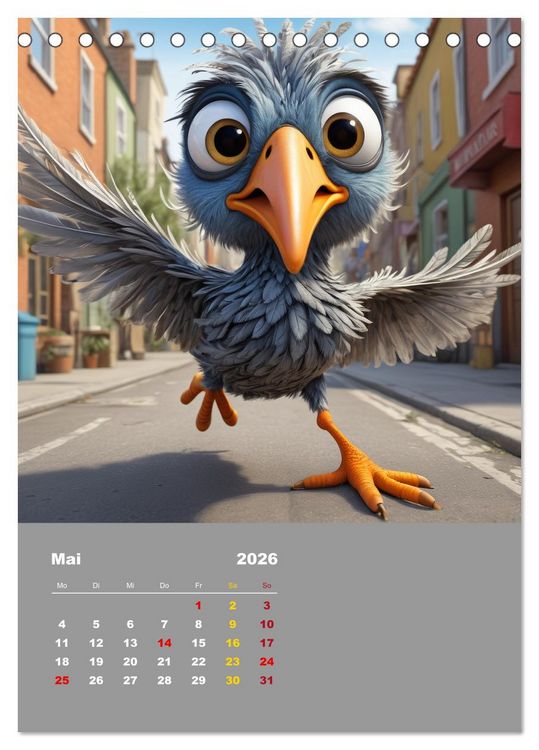 Produktbild: Diese schr&auml;gen V&ouml;gel (Tischkalender 2026 DIN A5 hoch), CALVENDO Monatskalender