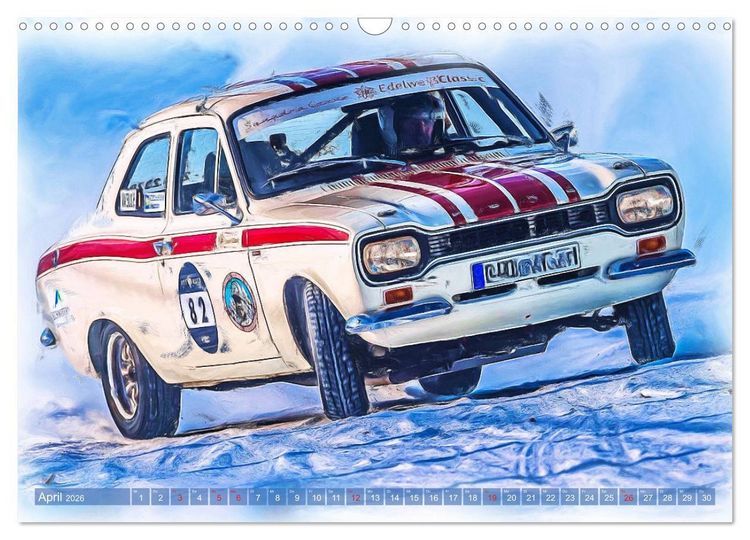 Produktbild: Rallye-Klassiker auf Eis (Wandkalender 2026 DIN A3 quer), CALVENDO Monatskalender