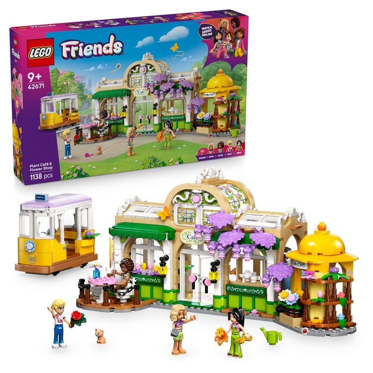 Produktbild: LEGO Friends 42671 Pflanzencaf&eacute; und Blumenkiosk, Spielzeug mit Figuren