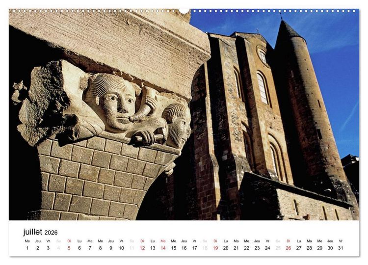 Produktbild: Abbatiale de Conques (Calendrier mural 2026 DIN A2 vertical) calendrier de bureau