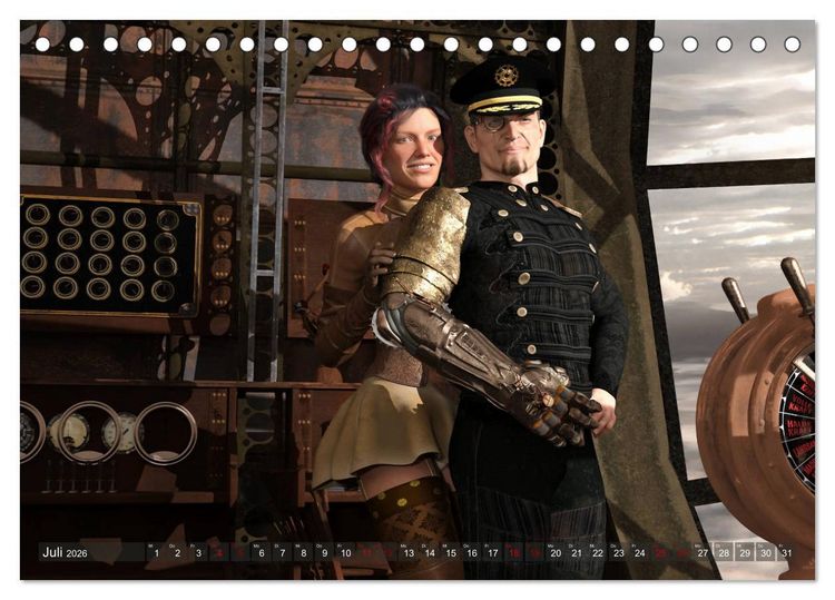 Produktbild: Steampunk P&auml;rchen (Tischkalender 2026 DIN A5 quer), CALVENDO Monatskalender