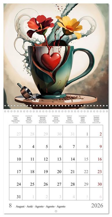 Produktbild: Enchanting mugs (Wall Calendar 2026 12 &times; 12 Inch) CALVENDO 12 Month Wall Calendar