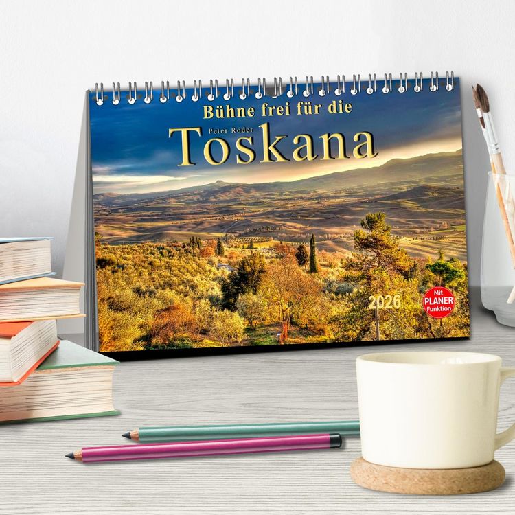 Produktbild: B&uuml;hne frei f&uuml;r die Toskana (Tischkalender 2026 DIN A5 quer), CALVENDO Monatskalender