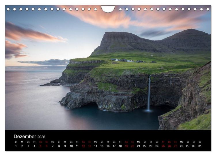 Produktbild: F&auml;r&ouml;er - Naturwunder im Nordatlantik (Wandkalender 2026 DIN A4 quer), CALVENDO Monatskalender
