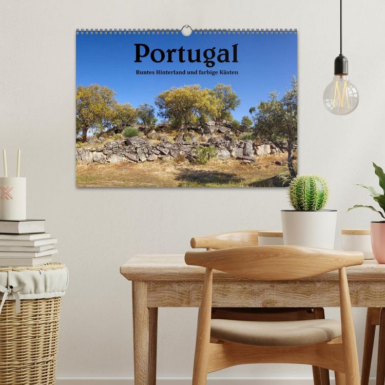 Produktbild: Portugal Buntes Hinterland und farbige K&uuml;sten (Wandkalender 2026 DIN A3 quer), CALVENDO Monatskalender