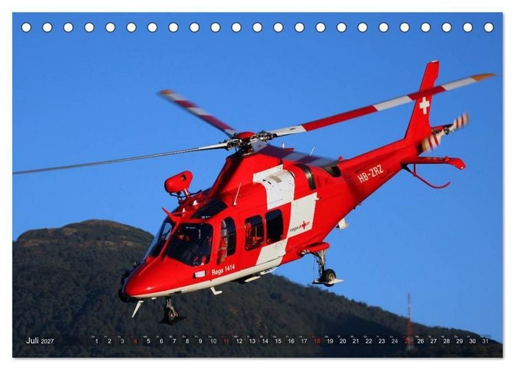 Produktbild: Helikopter in der Luft (Tischkalender 2027 DIN A5 quer), CALVENDO Monatskalender