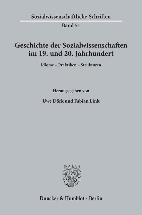 Produktbild: Geschichte der Sozialwissenschaften im 19. und 20. Jahrhundert.