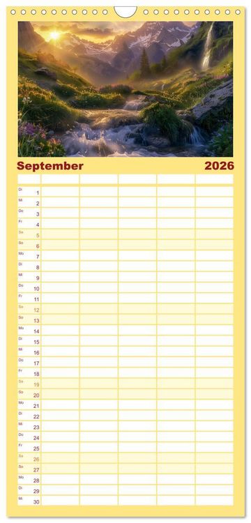 Produktbild: Familienplaner 2026 - Wo Wasser und Magie sich vereinen mit 5 Spalten (Wandkalender, 21 x 45 cm) CALVENDO