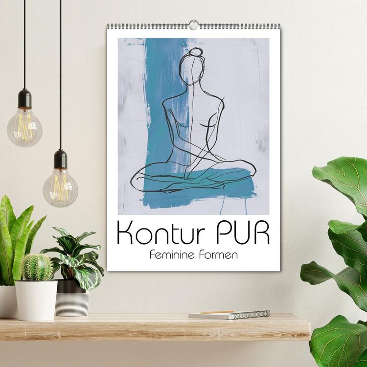 Produktbild: Kontur PUR - Feminine Formen (Wandkalender 2026 DIN A2 hoch), CALVENDO Monatskalender