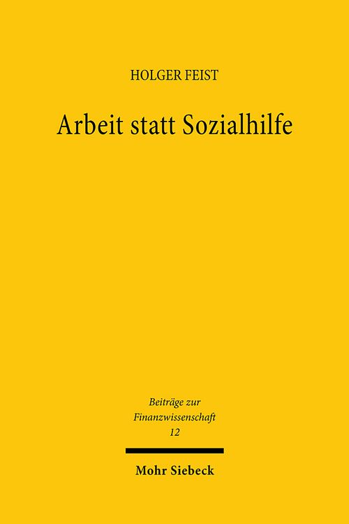 Produktbild: Arbeit statt Sozialhilfe