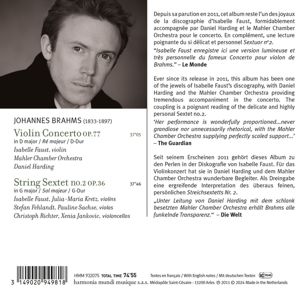 Produktbild: Brahms: Violin Concerto & String Sextet No. 2