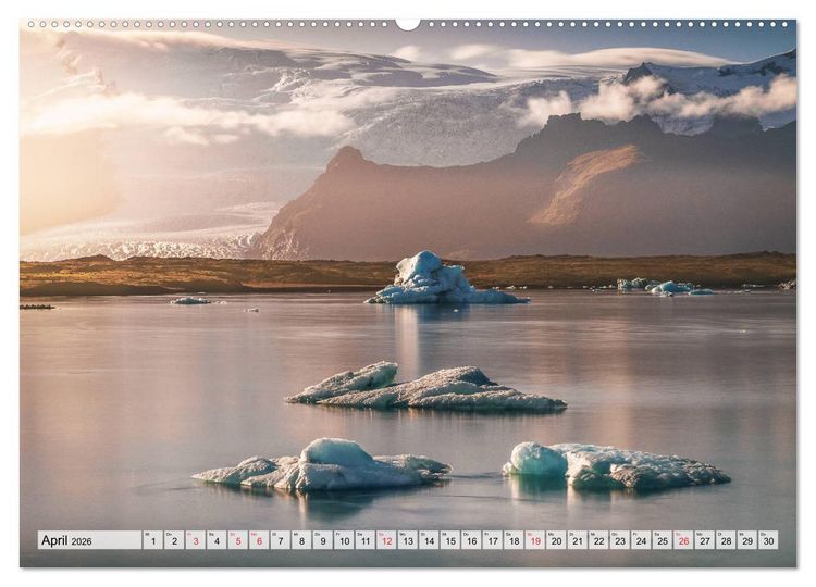 Produktbild: Island - Augenblicke 2026 (hochwertiger Premium Wandkalender 2026 DIN A2 quer), Kunstdruck in Hochglanz