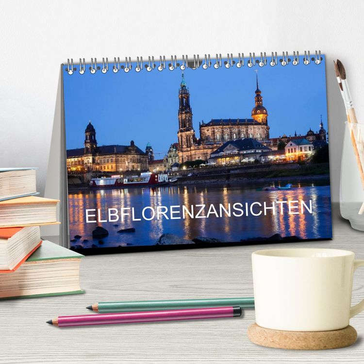 Produktbild: Elbflorenzansichten (Tischkalender 2026 DIN A5 quer), CALVENDO Monatskalender