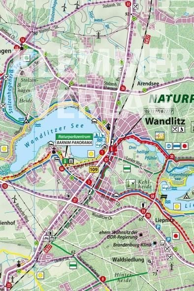 Produktbild: Klemmer Pocket Rad- und Wanderkarte Wandlitz - westlicher Barnim 1 : 50 000